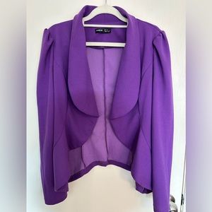 NWOT Purple Waterfall Blazer